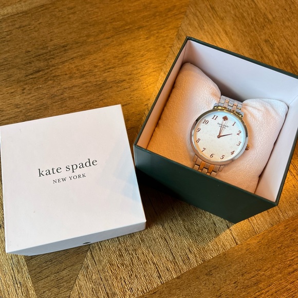 New Kate Spade New York two-toned silver/rose gold women's link watch - Picture 4 of 7